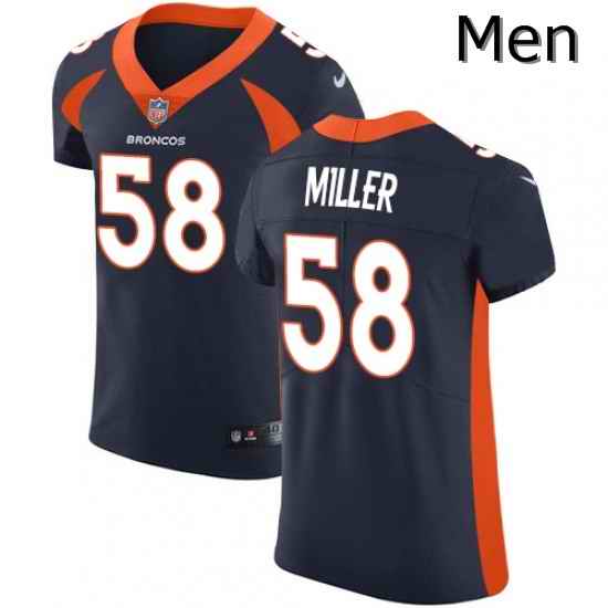 Men Nike Denver Broncos 58 Von Miller Navy Blue Alternate Vapor Untouchable Elite Player NFL Jersey